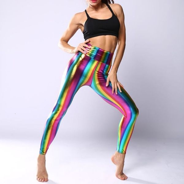 womens hologram metallic rainbow leggings glitter neon stripes printed high waist pants faux leather broadcloth party clubwear, Black
womens hologram metallic rainbow leggings glitter neon stripes printed high waist pants faux leather broadcloth party clubwear, Black