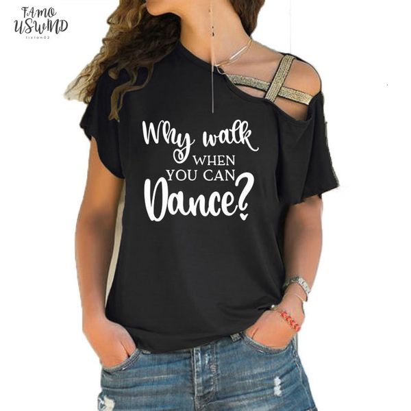 new why walk when you can dance t shirt dance practice clothing funny t shirts cotton irregular skew cross bandage tee, White
new why walk when you can dance t shirt dance practice clothing funny t shirts cotton irregular skew cross bandage tee, White