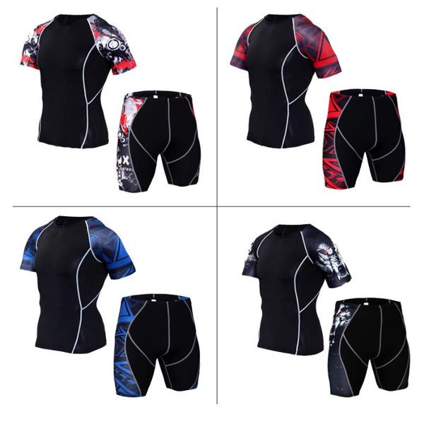 compression shirt gym compression pants sport suit men fitness short sleeve male gymnastics shirt jogging sets, Black;blue
compression shirt gym compression pants sport suit men fitness short sleeve male gymnastics shirt jogging sets, Black;blue