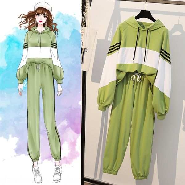 2019 autumn color matching two-piece fashion suit sportswear women's casual sportswear online celebrity hooded avocado green loose, White;black
2019 autumn color matching two-piece fashion suit sportswear women's casual sportswear online celebrity hooded avocado green loose, White;black