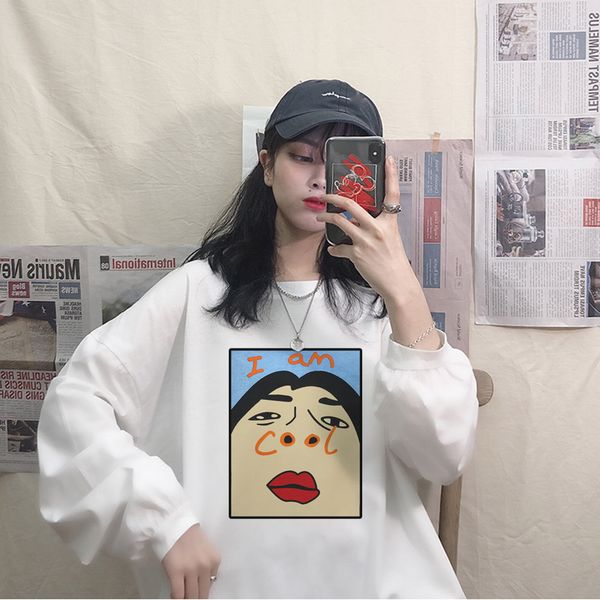 i am cool funny letter print white harajuku sweatshirt new ulzzang women korean creative female hoodies fashion spoof casual top, Black
i am cool funny letter print white harajuku sweatshirt new ulzzang women korean creative female hoodies fashion spoof casual top, Black