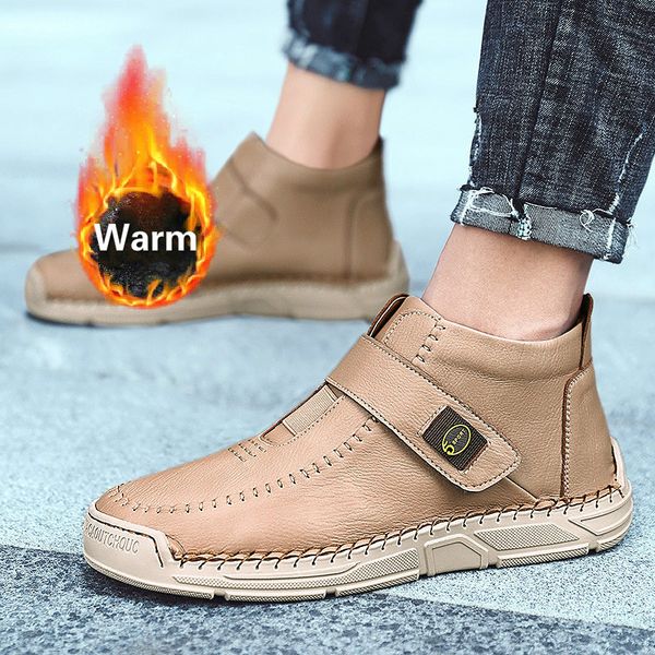 2020 men boots winter warm leather comfortable snow boots with fur lace-up waterproof ankle shoes large sizes 47, Black
2020 men boots winter warm leather comfortable snow boots with fur lace-up waterproof ankle shoes large sizes 47, Black