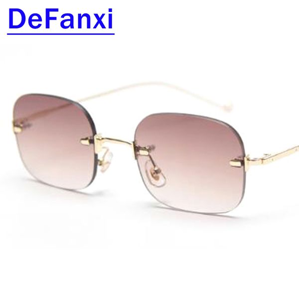 fashion rimless sunglasses women 2020 trendy small oval square sun glasses summer traveling uv400 gold brown shades for men, White;black
fashion rimless sunglasses women 2020 trendy small oval square sun glasses summer traveling uv400 gold brown shades for men, White;black