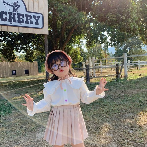 you you mao mi 2020 initial new long-sleeved foreign flavor children's hong kong flavor niche design hua ling children's shirt, White;black
you you mao mi 2020 initial new long-sleeved foreign flavor children's hong kong flavor niche design hua ling children's shirt, White;black