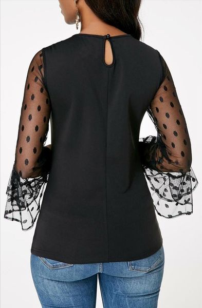2020 women summer black lace vest long sleeve blouse casual tank shirt ploka dots see through soft new, White
2020 women summer black lace vest long sleeve blouse casual tank shirt ploka dots see through soft new, White