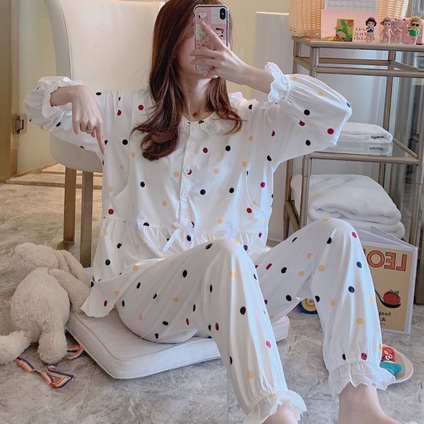 cotton confinement thin large size pregnant women's pajamas postpartum nursing home set clothes home clothes set, Blue;red
cotton confinement thin large size pregnant women's pajamas postpartum nursing home set clothes home clothes set, Blue;red