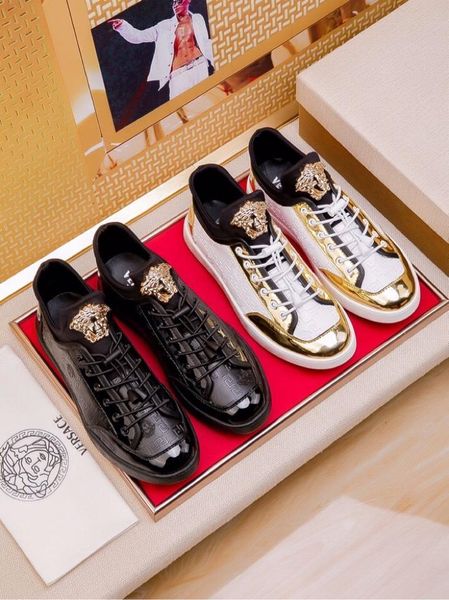 2020r limited edition medusa тисненой кожи мужских жибао lace up повседневная обувь, лидирующий модные wild открытых кроссовки, размер: 38-4, Black
2020r limited edition medusa тисненой кожи мужских жибао lace up повседневная обувь, лидирующий модные wild открытых кроссовки, размер: 38-4, Black