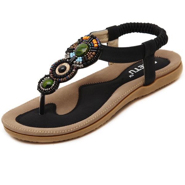 the new popular ethnic style sandals of summer 2020 for women travel beach retro beaded flats, Black
the new popular ethnic style sandals of summer 2020 for women travel beach retro beaded flats, Black