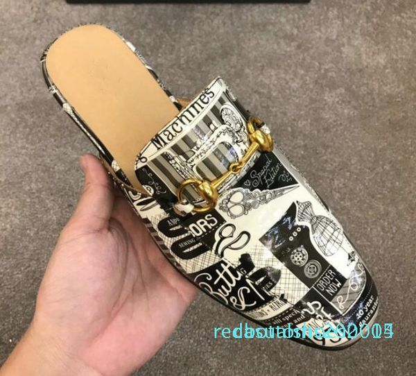 new mens summer outdoor leisure scrawl sandals beach slippers real leather buckles designer horsebit slides half slippers hombre 38-44 c14, Black
new mens summer outdoor leisure scrawl sandals beach slippers real leather buckles designer horsebit slides half slippers hombre 38-44 c14, Black