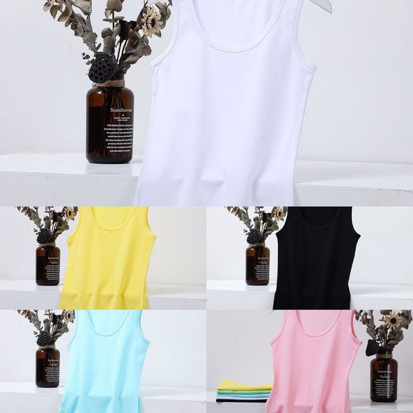 2020 spring and summer women's combed cotton lycra base vest fashion simple round neck solid color sports slim vest shirt base shirt, White
2020 spring and summer women's combed cotton lycra base vest fashion simple round neck solid color sports slim vest shirt base shirt, White