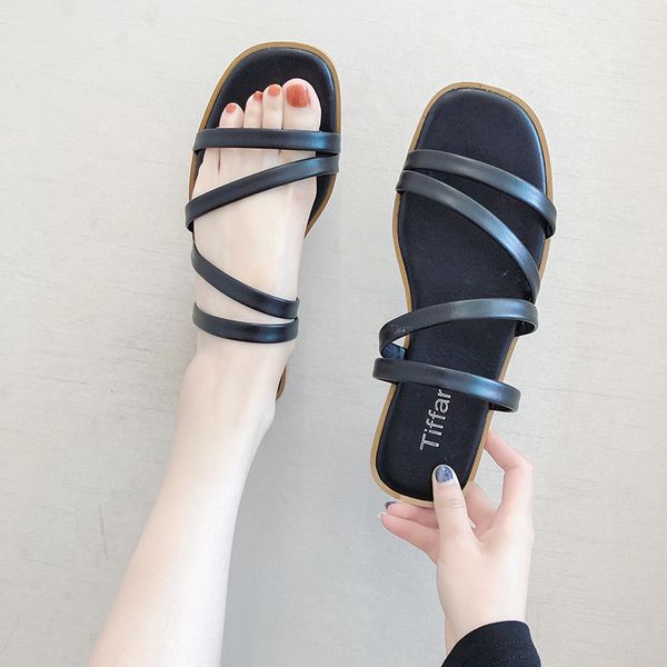 sandals women slippers casual beach flat bottom wide open toe soft comfortable slides non-slide heel holiday sand shoes, Black
sandals women slippers casual beach flat bottom wide open toe soft comfortable slides non-slide heel holiday sand shoes, Black