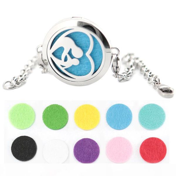 mother love baby 30mm aromatherapy essential oils stainless steel perfume diffuser locket bracelet(length8.6") include 10pcs felt pads, Black
mother love baby 30mm aromatherapy essential oils stainless steel perfume diffuser locket bracelet(length8.6") include 10pcs felt pads, Black