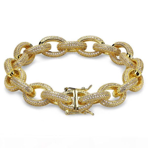 12mm hip hop iced out men bracelets gold silver cubic zircon thick heavy copper material twisted and oval link bracelet 7"8, Black
12mm hip hop iced out men bracelets gold silver cubic zircon thick heavy copper material twisted and oval link bracelet 7"8, Black