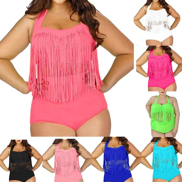 chamsgend womens large size swimwear high waist tassel swimwear beachwear solid color fashion swimsuit two piece swimsuit, White;black
chamsgend womens large size swimwear high waist tassel swimwear beachwear solid color fashion swimsuit two piece swimsuit, White;black