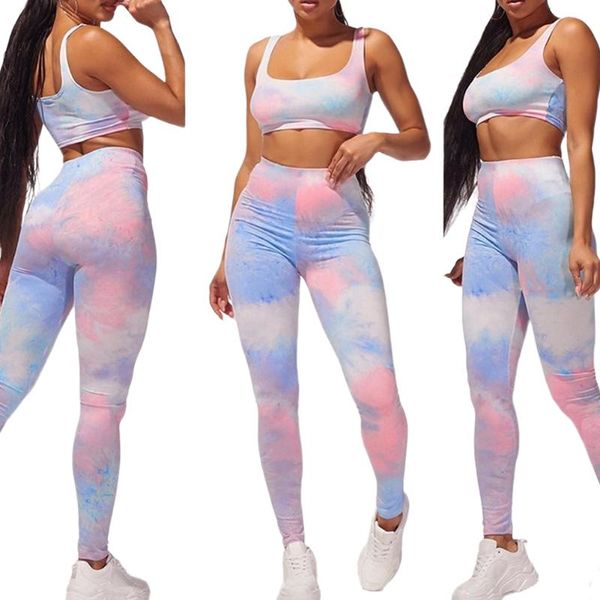 yoga outfits women's sports two piece set fashion tie-dye u-neck vest and tight high waist trousers suit, White;red
yoga outfits women's sports two piece set fashion tie-dye u-neck vest and tight high waist trousers suit, White;red