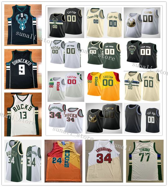 printed men kyle 26 korver 23 brown thanasis 43 antetokounmpo cameron 13 reynolds marvin 20 williams jerseys basketball shirts, Black;red
