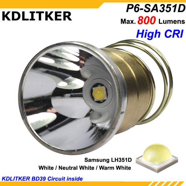 flashlights torches kdlitker p6-sa351d samsung lh351d 800 lumens 3v - 9v p60 drop-in (dia. 26.5mm)
flashlights torches kdlitker p6-sa351d samsung lh351d 800 lumens 3v - 9v p60 drop-in (dia. 26.5mm)