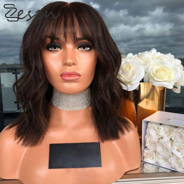 zesen lace front wig loose wave brown color gluless synthetic wigs heat resistant for black women
zesen lace front wig loose wave brown color gluless synthetic wigs heat resistant for black women
