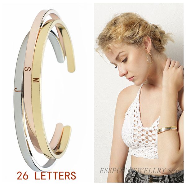 26 letters a-z engraved bangle fashion gold color copper bracelet name charm metal bracelets letter jewelry creative women gifts, Red;blue
26 letters a-z engraved bangle fashion gold color copper bracelet name charm metal bracelets letter jewelry creative women gifts, Red;blue