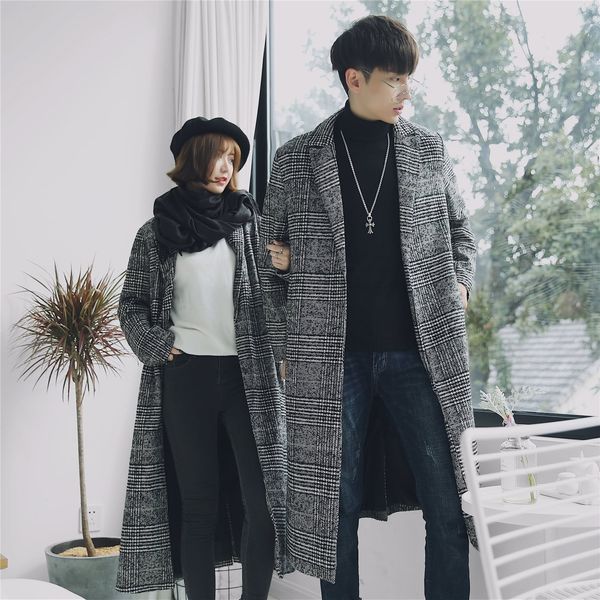 couple wear woolwool wool autumn new winter clothes and women's bird plaid woolen coat coat casual youth men's mid-length, Black
couple wear woolwool wool autumn new winter clothes and women's bird plaid woolen coat coat casual youth men's mid-length, Black