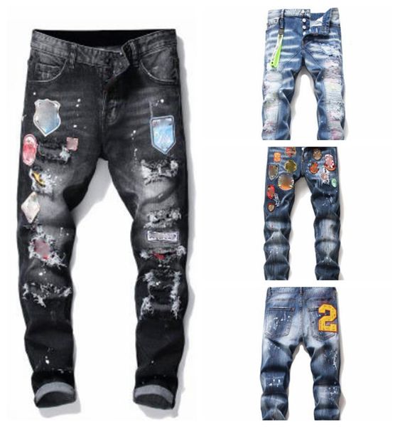 mens rips stretch black jeans fashion slim fit washed motocycle denim pants panelled hip hop trousers 8x6a, Blue
mens rips stretch black jeans fashion slim fit washed motocycle denim pants panelled hip hop trousers 8x6a, Blue