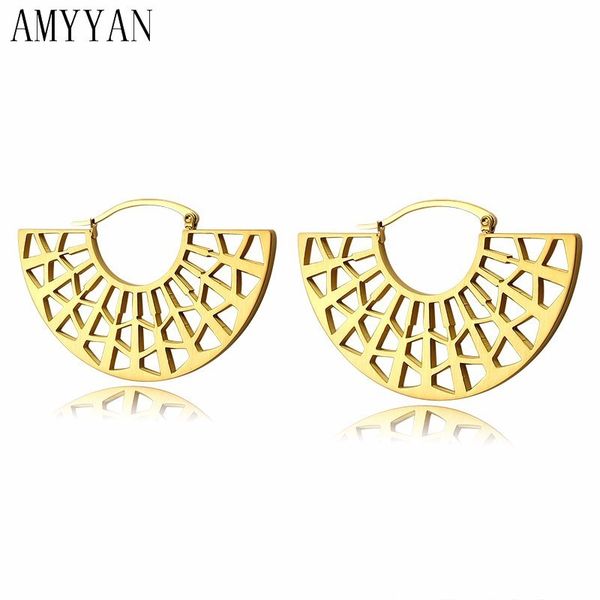 trendy fashion jewelry geometric big fan earrings matte gold color stainless steel long drop earrings for women earings, Golden
trendy fashion jewelry geometric big fan earrings matte gold color stainless steel long drop earrings for women earings, Golden