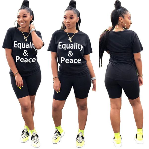 letter black summer womens tracksuits equality peace casual crew neck womens designer 2pcs slim streetwear womens 2 piece outfits, Gray
letter black summer womens tracksuits equality peace casual crew neck womens designer 2pcs slim streetwear womens 2 piece outfits, Gray