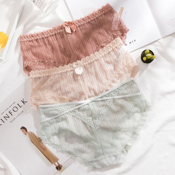 roseheart fashion green skin cotton bottom lace bow mid waist panties underwear lingerie women briefs underpants transparent, Black;pink 
roseheart fashion green skin cotton bottom lace bow mid waist panties underwear lingerie women briefs underpants transparent, Black;pink