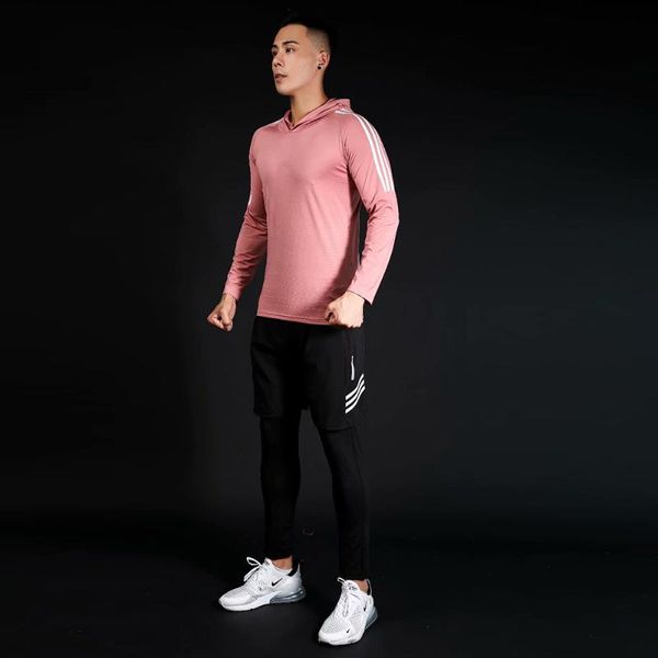 3 pieces / set of men's fitness sports suit gym compression clothes running jogging sportswear exercise tights + jumpsuit hat, Black;blue
3 pieces / set of men's fitness sports suit gym compression clothes running jogging sportswear exercise tights + jumpsuit hat, Black;blue