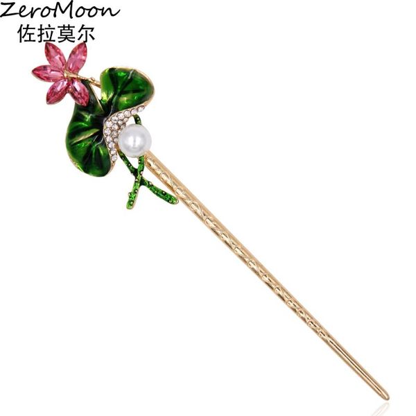 vintage hairpin jewelry chinese style enamel lotus leaf pearl water lily hair sticks for women crystal rhinestone accessory, Golden;silver
vintage hairpin jewelry chinese style enamel lotus leaf pearl water lily hair sticks for women crystal rhinestone accessory, Golden;silver