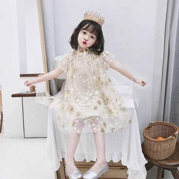 girl's dresses children summer girls dress baby pentagram embroidery pattern mesh design kids princess, Red;yellow
girl's dresses children summer girls dress baby pentagram embroidery pattern mesh design kids princess, Red;yellow