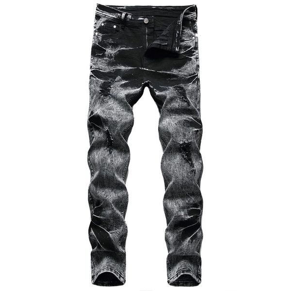 2020 new personality men's jeans fashion men's designer jeans slim casual pants broken motorcycle pants awe god, Blue
2020 new personality men's jeans fashion men's designer jeans slim casual pants broken motorcycle pants awe god, Blue