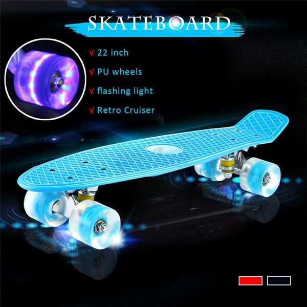 skateboarding 22'' flashing led skateboard complete street long board kids penny style scooter
skateboarding 22'' flashing led skateboard complete street long board kids penny style scooter