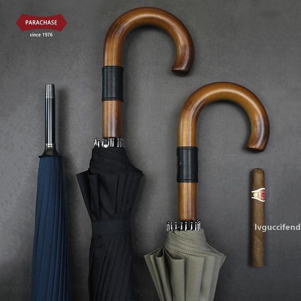 parachase big umbrella wooden windproof 16 ribs business japanese long handle umbrella rain women men 120cm golf clear umbrella t200117
parachase big umbrella wooden windproof 16 ribs business japanese long handle umbrella rain women men 120cm golf clear umbrella t200117