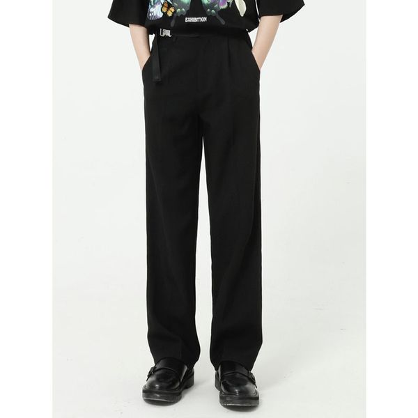 men's pants male japan korea streetwear vintage fashion long trousers straight men belt buckle casual suit pant, Black
men's pants male japan korea streetwear vintage fashion long trousers straight men belt buckle casual suit pant, Black
