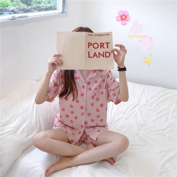 dpqyh ins strawberry pajamas women's summer cotton korean style short sleeve hipster cotton student leisure wear two-piece suit home cl, Blue;red
dpqyh ins strawberry pajamas women's summer cotton korean style short sleeve hipster cotton student leisure wear two-piece suit home cl, Blue;red