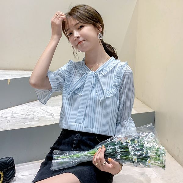 coigarsam striped blouse women new spring summer short sleeve chiffon blusas womens and blouses 2113, White
coigarsam striped blouse women new spring summer short sleeve chiffon blusas womens and blouses 2113, White