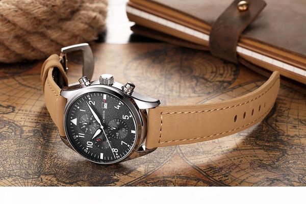 wholesale-luxury pilot mens watches chronograph 6 hands leather automatic days men waterproof sport quartz aviator watch gift box, Slivery;brown
wholesale-luxury pilot mens watches chronograph 6 hands leather automatic days men waterproof sport quartz aviator watch gift box, Slivery;brown