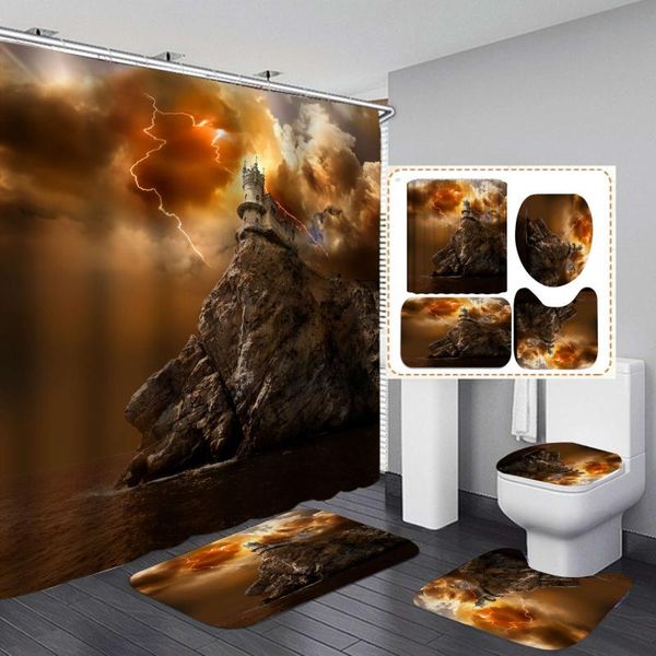 scary halloween print shower curtain 4 piece carpet cover toilet cover bath mat pad set bathroom curtain with 12 hooks
scary halloween print shower curtain 4 piece carpet cover toilet cover bath mat pad set bathroom curtain with 12 hooks