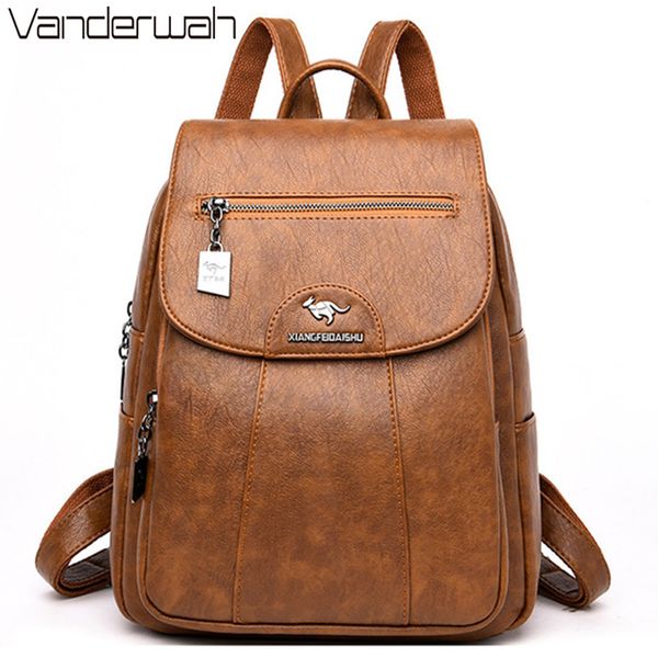 women soft leather backpacks vintage female shoulder bags sac a dos casual travel ladies bagpack mochilas school bags for girls
women soft leather backpacks vintage female shoulder bags sac a dos casual travel ladies bagpack mochilas school bags for girls