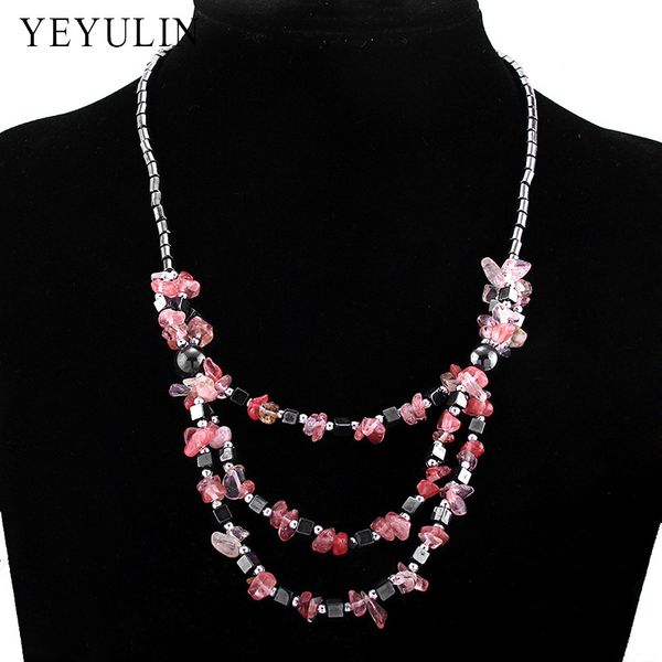 new design fashion natural gravel shaped stone hematite beads necklace for women jewelry, Silver
new design fashion natural gravel shaped stone hematite beads necklace for women jewelry, Silver