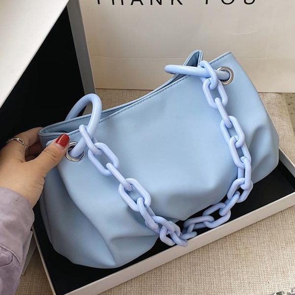 acrylic chain pu leather bags for women 2020 simple small casual shoulder bag baguette dumpling hand bag
acrylic chain pu leather bags for women 2020 simple small casual shoulder bag baguette dumpling hand bag
