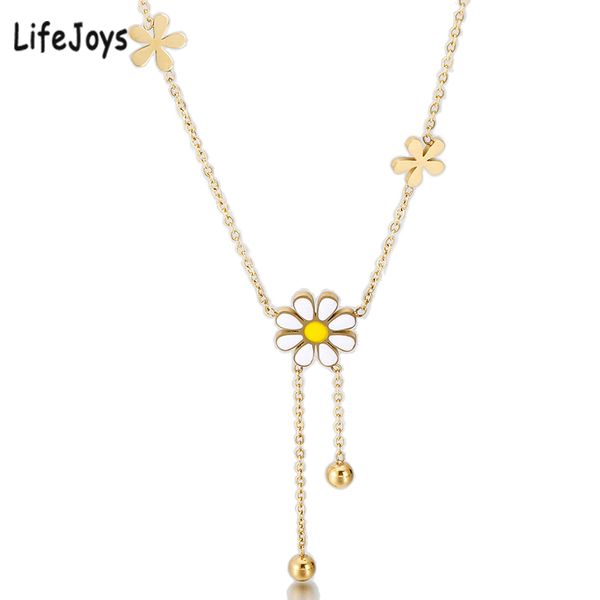 stainless steel daisy necklace white enamel flower pendant women collar jewelry cute fashion choker gold color female gift, Silver
stainless steel daisy necklace white enamel flower pendant women collar jewelry cute fashion choker gold color female gift, Silver