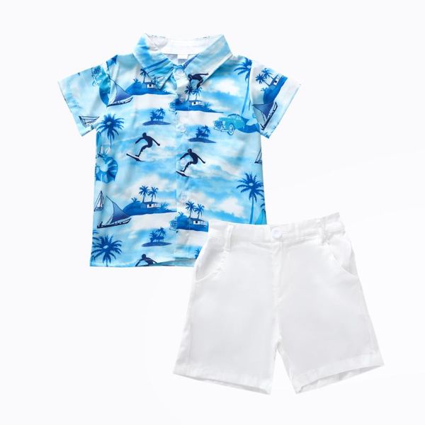 clothing sets fashion children suit kids summer boy set hawaiian shirt + shorts for, White
clothing sets fashion children suit kids summer boy set hawaiian shirt + shorts for, White