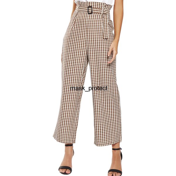 b- 81653# summer fashion women's high-waisted printed plaid wide-leg pants women's trousers, Black;white
b- 81653# summer fashion women's high-waisted printed plaid wide-leg pants women's trousers, Black;white