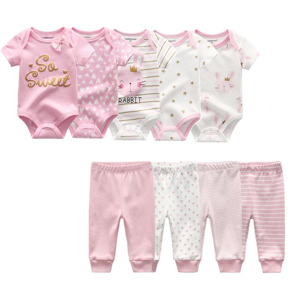 9pcs младенца лета с коротким рукавом комбинезон 5 шт детские скалолазание костюм + 4 шт unisex кальсоны хлопка малышей одежды 0-12m, White
9pcs младенца лета с коротким рукавом комбинезон 5 шт детские скалолазание костюм + 4 шт unisex кальсоны хлопка малышей одежды 0-12m, White