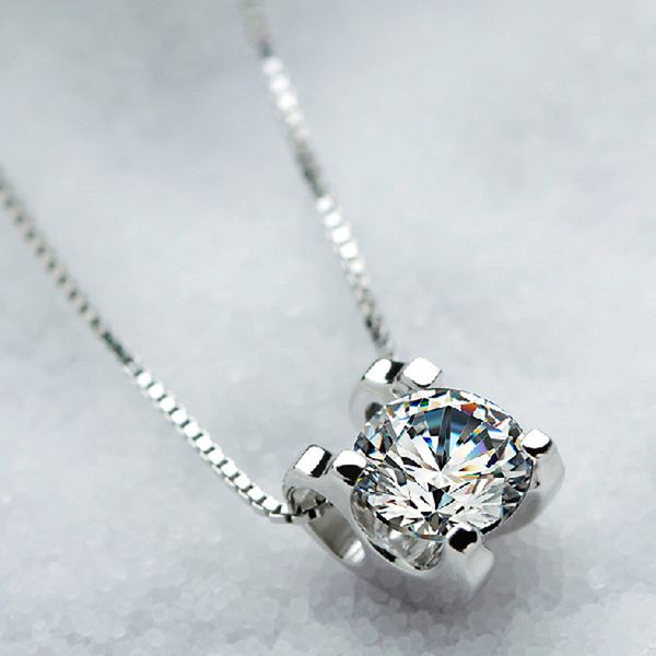 real s925 sterling shiny zirconia pendant necklace women charm brand jewelry (cn026, Silver
real s925 sterling shiny zirconia pendant necklace women charm brand jewelry (cn026, Silver
