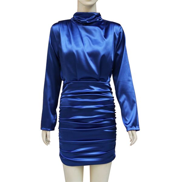 spot cross-border 2020 new fashion trend in europe and america turtleneck bag hip pleated dress womens new products, White;black
spot cross-border 2020 new fashion trend in europe and america turtleneck bag hip pleated dress womens new products, White;black