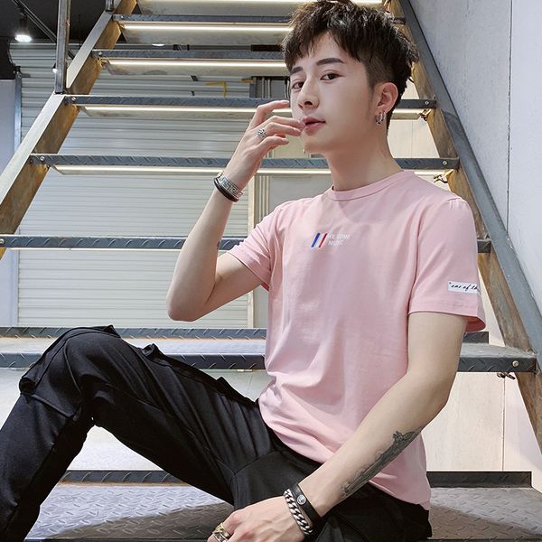 men's short-sleeved t-shirt 2020 new summer trend men's korean loose bottoming shirt clothes compassionate youth, White;black
men's short-sleeved t-shirt 2020 new summer trend men's korean loose bottoming shirt clothes compassionate youth, White;black
