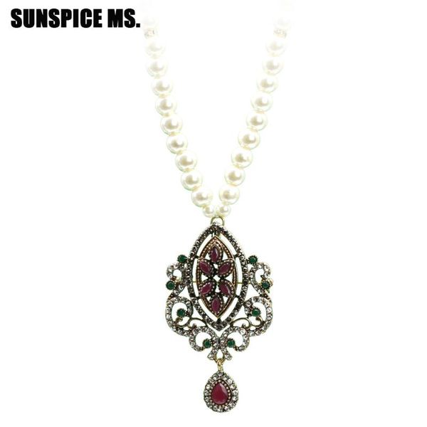 ethnic turkish women vintage beads pendant necklace antique gold color resin flower long strand necklaces wedding jewelry, Silver
ethnic turkish women vintage beads pendant necklace antique gold color resin flower long strand necklaces wedding jewelry, Silver